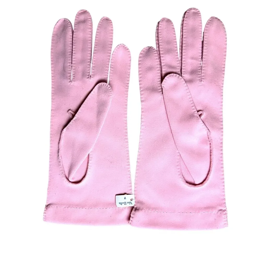 Unworn Vintage Pink Van Raalte Dress Gloves Size 7 Carrie Bradshaw SATC Style